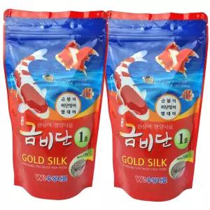 금비단 골드실크 소형입자 1호 금붕어&잉어 관상어 영양사료 120g*2개