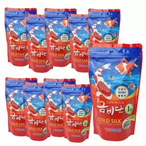 금비단 골드실크 소형입자 1호 금붕어&잉어 관상어 영양사료 120g*10개