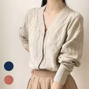 패션비즈 [3SET] 울블렌드 글리터 케이블 니트자켓 가디건 3종세트