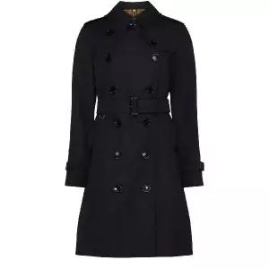 26 FW 버버리 여성 미드 렝스 켄싱턴 헤리티지 트렌치 코트 미드나이트 TP81828