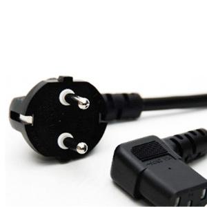 티테크 국산 ㄱ자형 꺾임 전원 파워 케이블 2M AC 220V 10A 꺽임 PC전원코드 0.75mm x 3C 전원(AC) 국내생