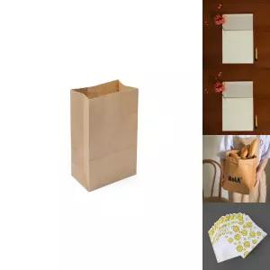 무지 크라프트 봉투 100p세트 9x18cm 종이 포장/선물용/프레임/빵/포장용/페이퍼백/카페/공방/내추럴