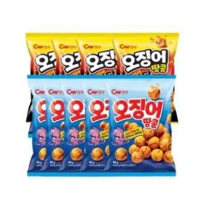 청우 오징어땅콩90g 5봉 + 불닭맛오땅90g 5봉 술안주 사무실간식