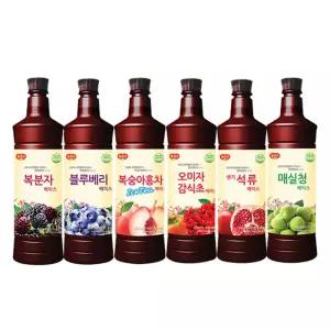 광야 오미자감식초 매실 복분자 복숭아홍차 970ml/청/원액/액기스/엑기스/카페/까페/업소용