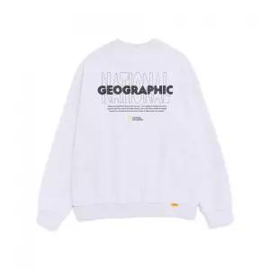 내셔널지오그래픽 NATIONALGEOGRAPHIC N261USW920 론트라 레터링 그래픽 세미오버핏 맨투맨 LMGREY 980385