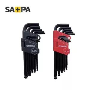 SAPA+ 13P육각 볼렌치(미리/인치)세트