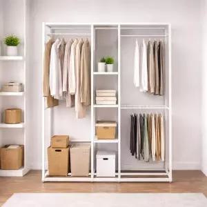 [아트박스]/가구느낌 장드레스룸행거 스탠드 옷장 시스템 철제 1200