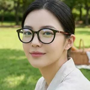 안경테 GG1867OK 001 아시안핏 여자 명품 동그란 뿔테 안경