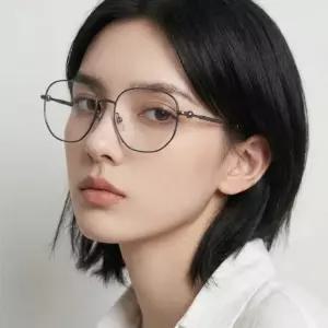 안경테 BE1385 1316 명품 다크그레이 스퀘어 심플 데일리 금속테 패션