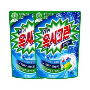 옥시크린 배니시 리필 1.2kgx2개 얼룩제거 의류 빨래 산소계 표백제 세제