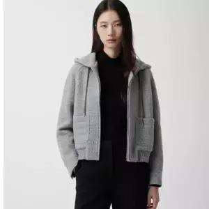 [롯데백화점]쥬크 백 자수 포인트 울 후드 점퍼 Z254MSJ002