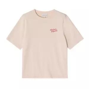 메종키츠네 핸드라이팅 컴포트 티셔츠 MW00126KJ0119P705 BEIGE DOM