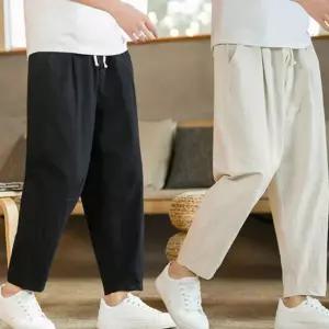 밴딩 팬츠 빅사이즈 와이드 통바지 린넨 바지 여름