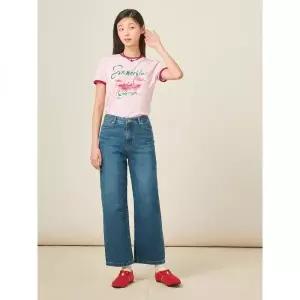빈폴 레이디스 BEANPOLE LADIES 캣브러쉬 스트레이트 데님 팬츠 블루 BF5321C06P 1078439