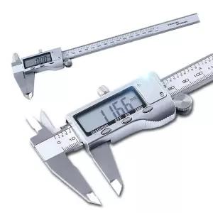 고정밀 스텐 디지털 버니어 캘리퍼스 200mm전문가용/공업/측정기/실습/측정자/길이/간격/전자/직경/정밀