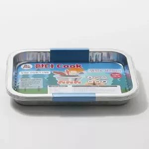 (옵션 판다쿡 직화(멀티) 직사각3호 3P)알루미늄 직사각 냄비 3호 3P 소형냄비 캠핑냄비 주방냄비 국물냄비