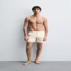 ZARA 구조적인 롱 스윔팬츠 - 크림 8574/401/712