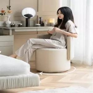 메이크업 화장대 회전의자 화이트 뷰티 수납 오피스텔 드레스룸 조명
