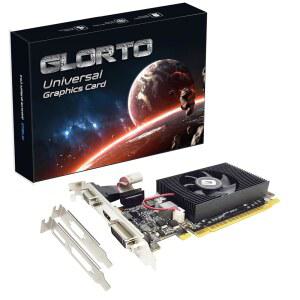 Glorto GeForce GT 210 1024 MB DDR3 로우 프로파일 그래픽 카드 PCI Express x16 PC SFF HTPC용 입문용 GPU HDMI DVI VGA