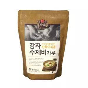 학교 중력 CJ백설 박력 부침 감자수제비가루500g 찰 수앤서22
