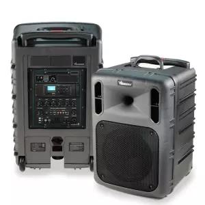 VICBOSS PWA-VN801 300W 블루투스 충전용 앰프 스피커 핸들형 캐리어 USB 무선마이크1개 듀얼앰프내장