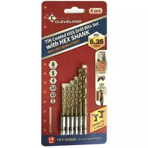 클리브랜드 임팩드라이버용 하이스코팅 드릴비트 세트 6P 3.0-6.0mm (1EA)비트