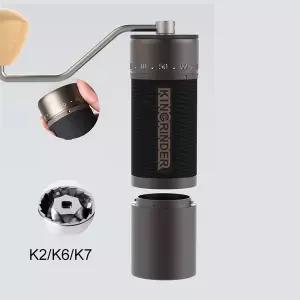 그라인드 글라인드 부품 킹그라인더 K2/K6/K7 수동 커피 그라인더 48mm 버 스테인리스 스틸 조절 가능 핸드