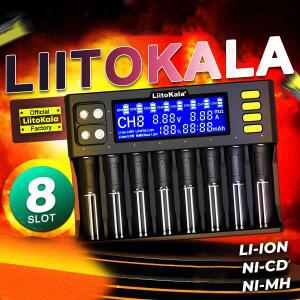 oKala Lii-S8 8-Slot Smart Universal Battery Charger 2A Fast for 3.7V/3.8V/LiFePO4 3.2V/NiMH 1.2V &