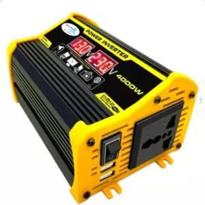 고출력 피크 4000W DCAC 파워 인버터 듀얼 USB 포트 범용 AC 콘센트 자동차 트럭 RV 및 홈 백업용 LED