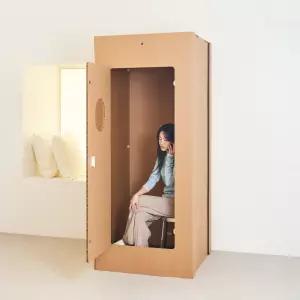 조립식 1인 종이방 종이가구 개인공간 집중부스 원룸 칸막이