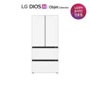 [공식][1등급][491L]LG 오브제 김치냉장고 스탠드형 4룸 메탈 화이트(Z495MQQ271)
