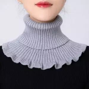 TBZ 프릴니트목폴라 목티 레이어드 페이크목폴라 넥워머 폴라티 레이어드티 목티