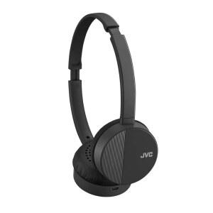 JVC HA-S23W 무선 헤드폰 - 온이어 블루투스 헤드폰, 접이식 플랫 디자인, 17시간 긴 배터리 수명(블랙)