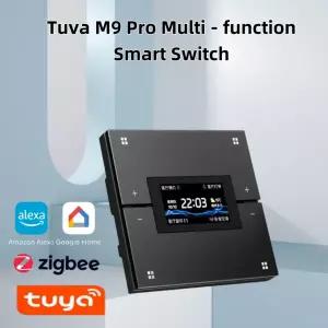 유모차 바퀴 교체 M9Pro Tuya Zigbee 스마트 스위치 다기능 자동 장면 디밍 제어 커튼 시간 표시