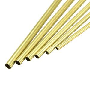 UXCELL 황동 튜브 4MM 4.5MM 5MM 5.5MM 6MM OD X 0.2MM 벽 두께 300MM 길이의 매끄러운 원형 파이프 6팩