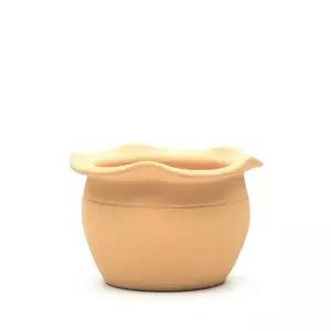 고품질 내열토 국산 수제 평턱항아리 23x14cm 살구색 토분 살구색 (WE1C9A0)