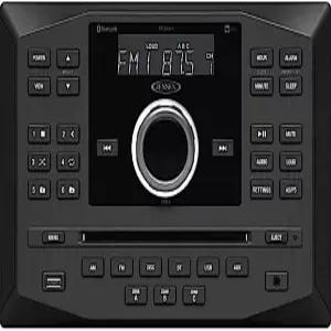 젠슨 JWM62A AM FM DVD CD USB AUX 앱 제어 기능이 있는 레디 블루투스 월마운트 스테레오 재생 CD-RW MP3
