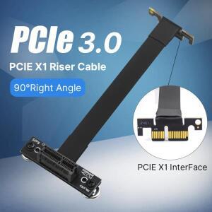 PCIE X1 라이저 케이블 10CM 듀얼 90도 3.0 to 직각 연장 Express 1x 카드 리본