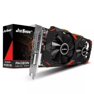 JIESHOU AMD Radeon RX590 GME 8G 그래픽 카드 GDDR5 비디오 메모리 256Bit 게임 DVI+DP 인터페이스
