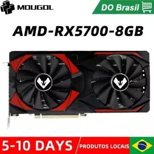 MOUGOL 그래픽 카드 RX5700 8gb GPU PC 게임용 GDDR6 메모리 7nm 256Bit PCIEx16 4.0 AMD Radeon용