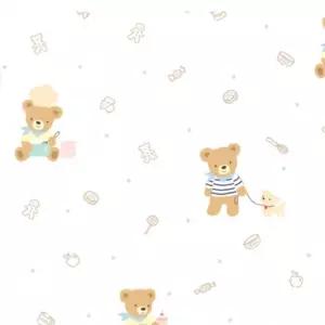 인테리어 포인트 벽지 50x250cm 데코 시트지 베어 가구시트지
