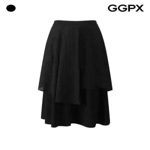 [GGPX]더블 러플 밴딩 스커트 (GQ6SK009F)