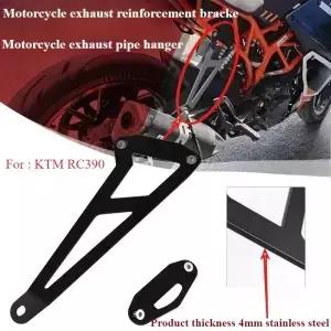 KTM RC390 390 모든 모델 연도용 오토바이 배기 파이프 걸이 강화 브래킷