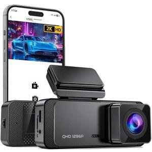 DASH CAM 1296P 전면 대시캠, 앱 숨겨진 자동차 256GB 카메라, WI-FI 녹화, 블랙 지원, V300 최대 모드, 자동차용 24시간 포함 대시 시야, 루프 주차 미니 야간 단일