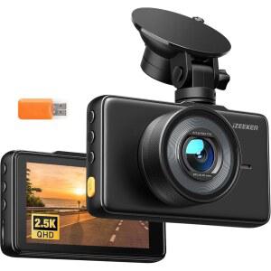 IZEEKER 2.5K 대시 캠, 1440P QHD 3인치 IPS 시야, 야간 비상 24시간 디스플레이, 자동차 타입 녹화, 와이드 C G-센서 주차 앵글, 170 루프 카메라, 모드, WDR,