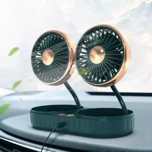 차량용 MWH703A4 사무실용 듀얼 USB 선풍기 3단 접이식 360각도