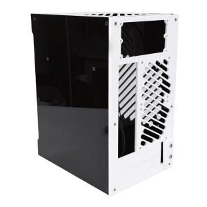 Wisoqu 소형 PC 케이스, ITX 미니 360도 컴팩트 통풍, 공급 컴퓨터 장치, SFX SSD 전원 디자인, 2.5인치 4개 10.5L 마더보드용