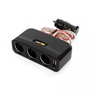 자동차 시거잭 12V 24V USB+3구소켓 급속 충전기 사가짹 핸드폰 멀티시가잭 고속
