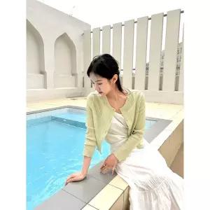 갤러리아 [26S/S] 듀엘 라운드넥 크롭 골지 가디건(D262MSM350)