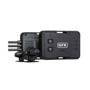 HFK HM201 오토바이 대시 캠 전면 1080P 방수, 후면, 카메라, WI-FI, 시야, 512GB 5G 야간 + 및 G-센서, 지원 IP67 내장 EMMC 스토리지, 최대 64GB